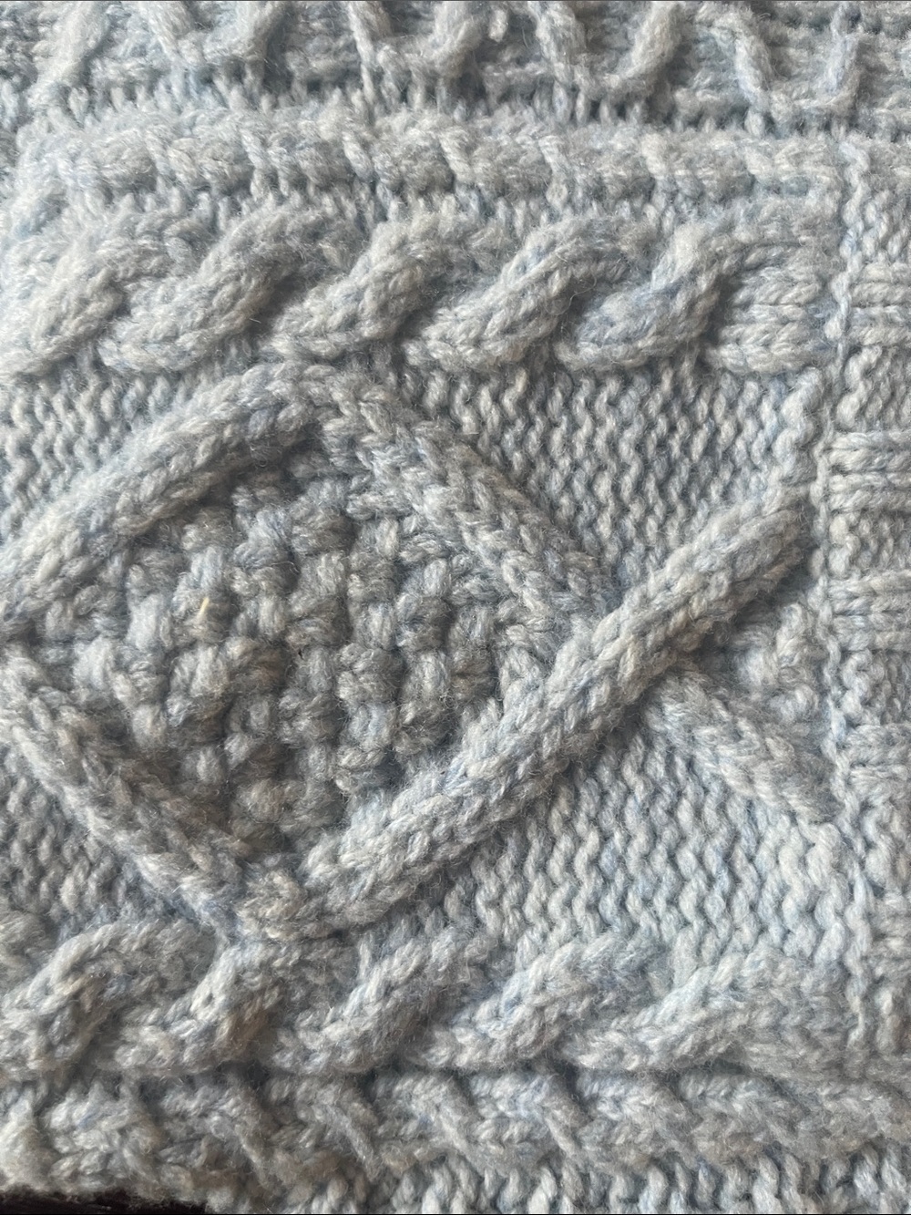 LN Lands' End Women’s light Blue Cable-Knit Button Cardigan